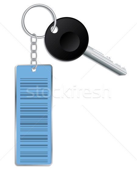 Barcode toegang sleutel zwarte auto metaal Stockfoto © vipervxw
