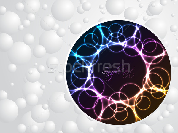 Abstrato bolha folheto projeto plasma círculos Foto stock © vipervxw