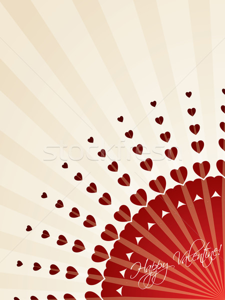 Bursting hearts greeting card  Stock photo © vipervxw