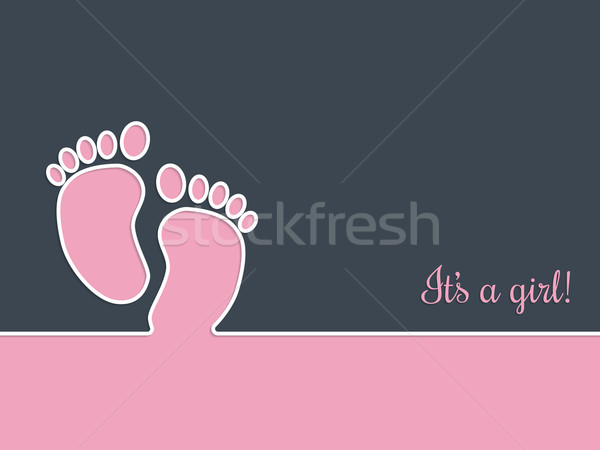 Simplistic baby shower greeting card invitation Stock photo © vipervxw