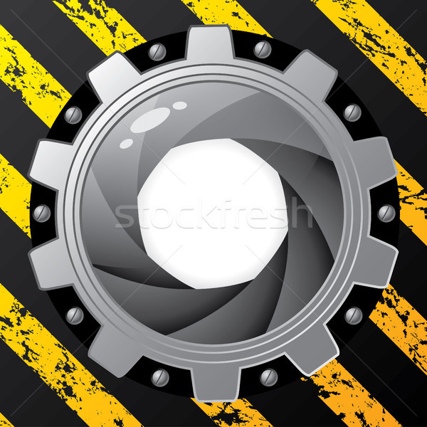 Industrial background with cog and shutter  Stock photo © vipervxw