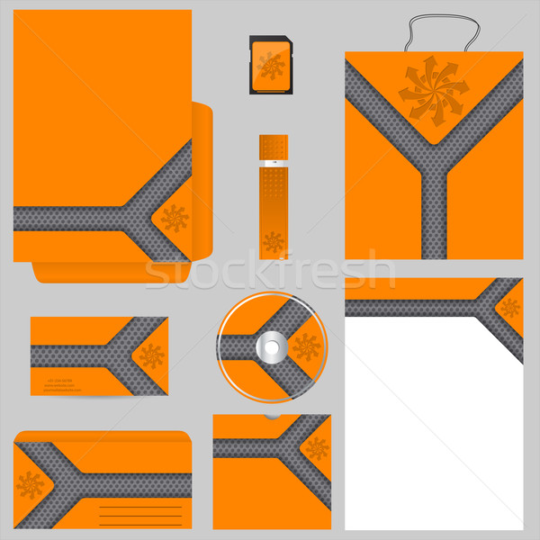 Stock photo: Orange business vector set