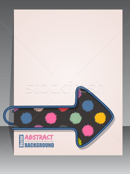 Cool scrapbook couvrir flèche clip modèle Photo stock © vipervxw