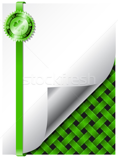 St patricks day background design with green badge Stock photo © vipervxw