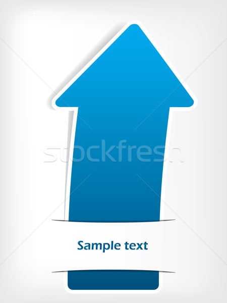 Brochure design with blue arrow Stock photo © vipervxw