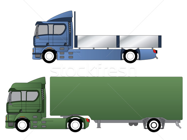 Doubler camions voiture vert [[stock_photo]] © vipervxw