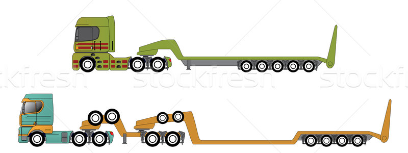 Túlsúlyos teherautók teherautó szett kettő üzlet Stock fotó © vipervxw