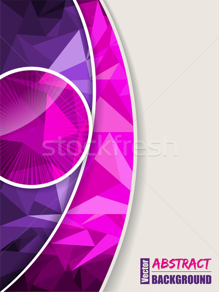 Abstract pink purple brochure with polygons Stock photo © vipervxw
