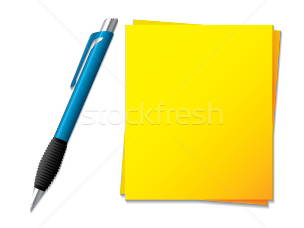 Sticky note with ballpen  Stock photo © vipervxw