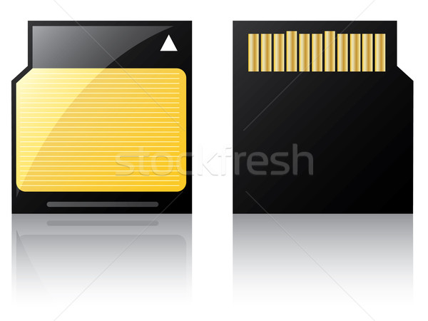 Stock photo: Labeled Mini Sd card 