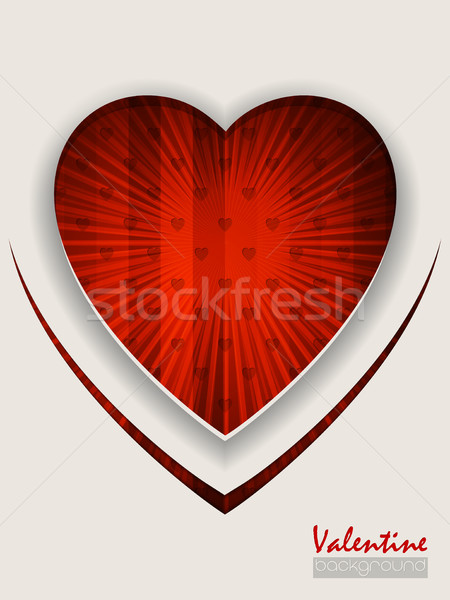 Valentine day greeting with bursting red background Stock photo © vipervxw