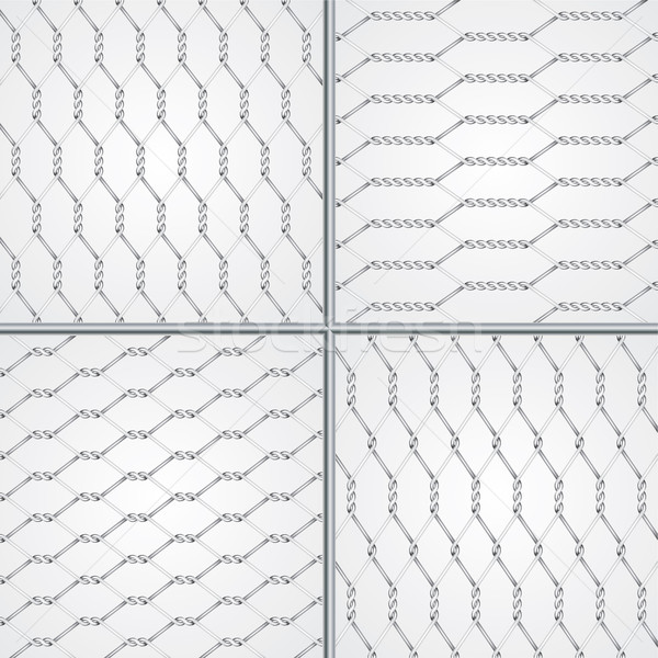 Various wire fence design set Stock photo © vipervxw