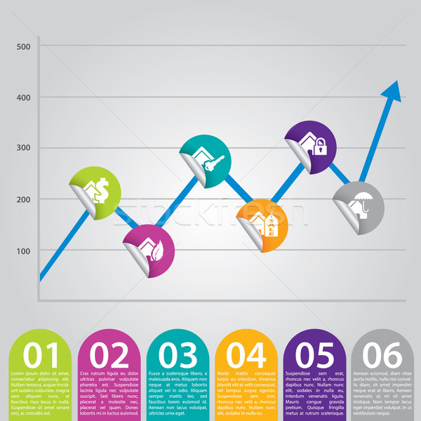 Infographic chart ideal for advertisements Stock photo © vipervxw