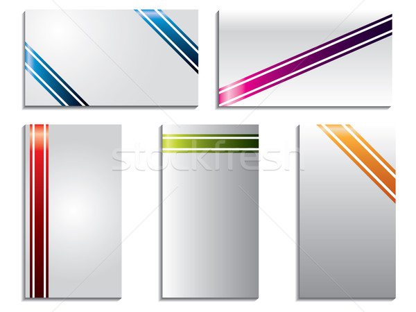 Color stripped business cards Stock photo © vipervxw