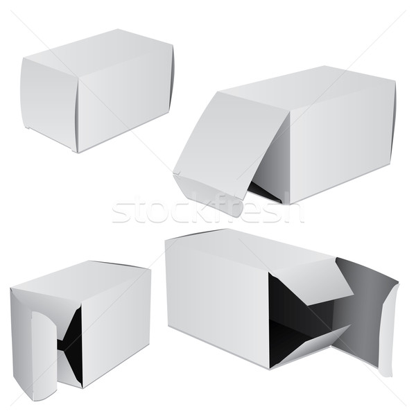 Set of four boxes Stock photo © vipervxw