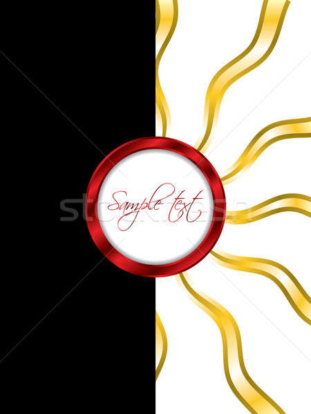 Red ring with gold twirls Stock photo © vipervxw