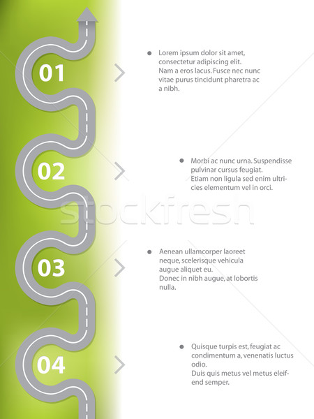 Infographic design with curvy road Stock photo © vipervxw