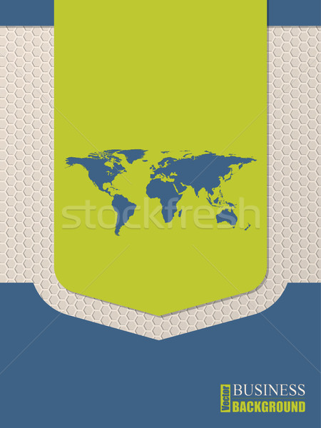 Flat style world map brochure design Stock photo © vipervxw