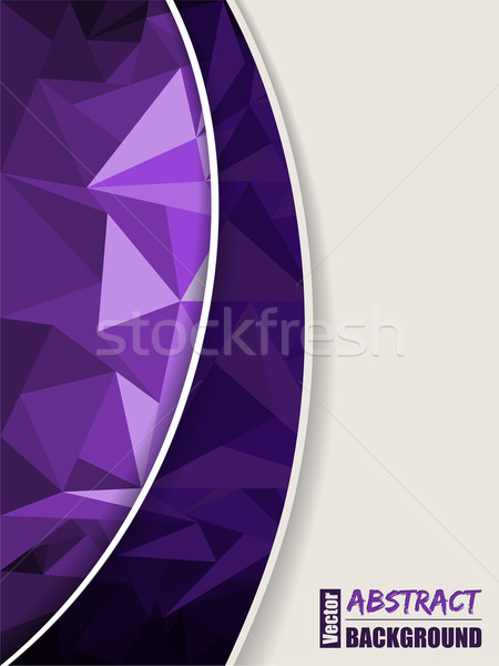 Abstract purple brochure with purple transparent stripe Stock photo © vipervxw