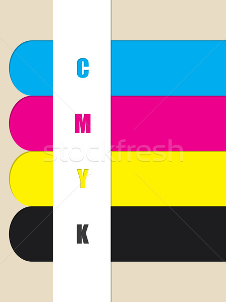 Abstract cmyk color ribbons Stock photo © vipervxw