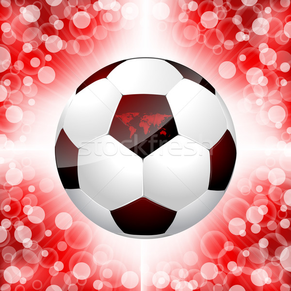 Soccer ball poster with red background Stock photo © vipervxw