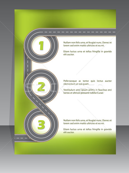 Infografica modello due corsia strada design Foto d'archivio © vipervxw