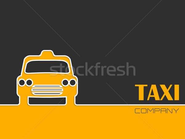 Taxi company advertising with taxi cab Stock photo © vipervxw
