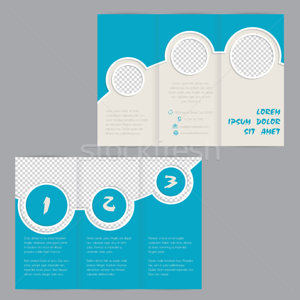 Cool ring design tri-fold brochure template Stock photo © vipervxw