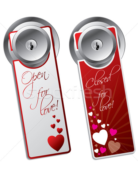 Valentine day door hangers  Stock photo © vipervxw