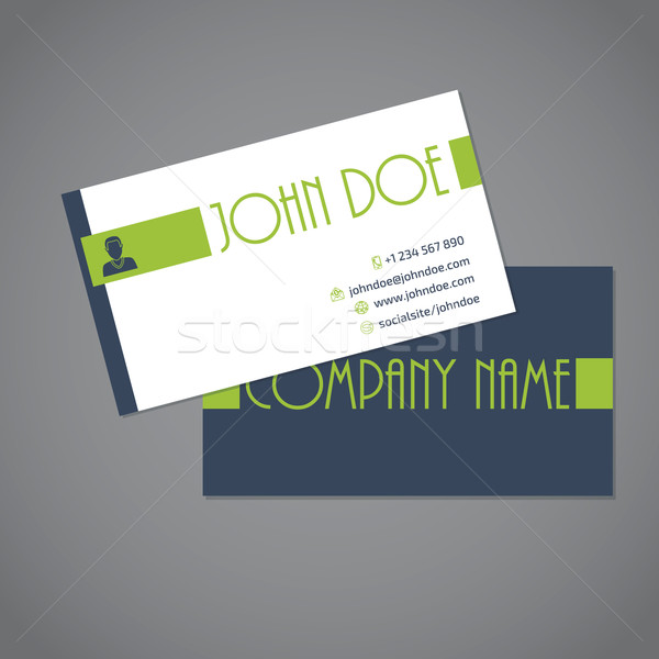 Simplistic two sided business card Stock photo © vipervxw