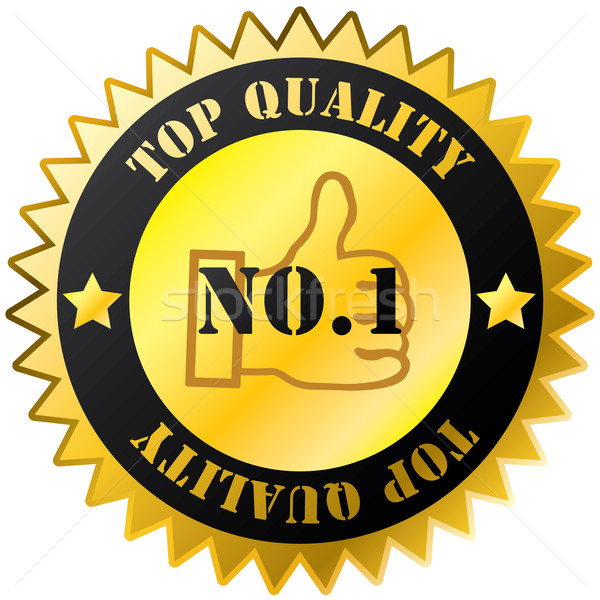 Top kwaliteit gouden sticker tekst ontwerp Stockfoto © vipervxw