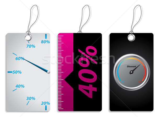 New label set with discount meter Stock photo © vipervxw