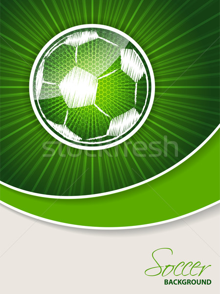 Abstract soccer brochure with scribbled ball Stock photo © vipervxw