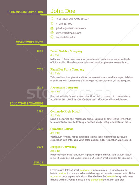 Modern resume cv template for job seekers Stock photo © vipervxw