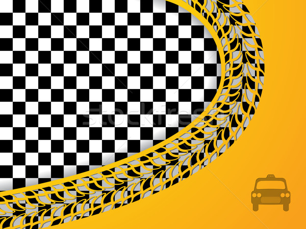 Abstract taxi design with checkered background Stock photo © vipervxw