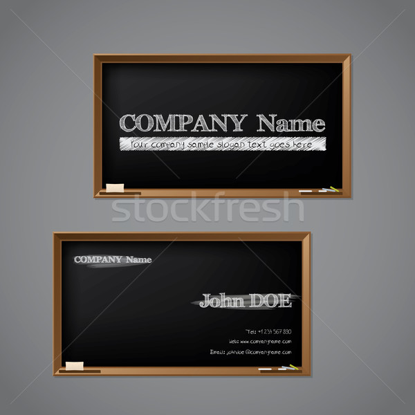 Business card chalkboard design Stock photo © vipervxw