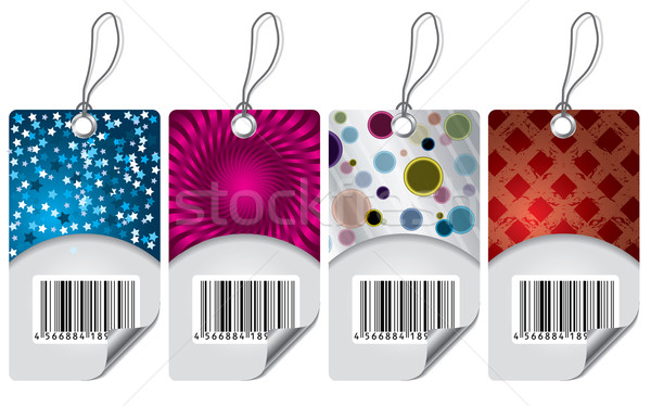 Stock photo: Various labels with bar-code