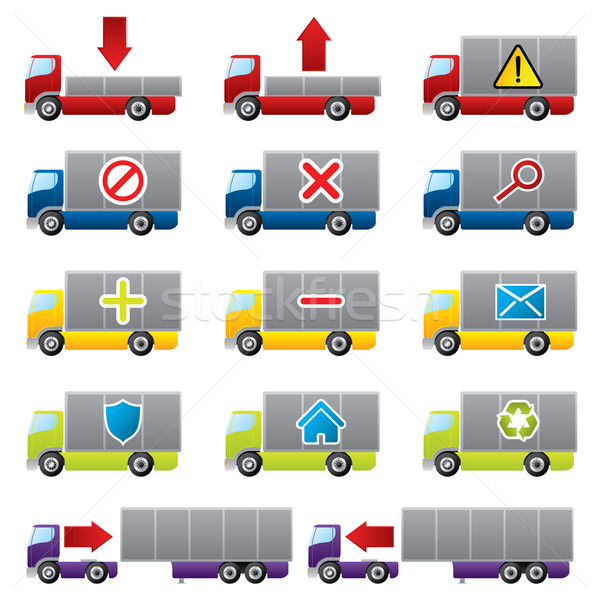 Truck icons for the web Stock photo © vipervxw