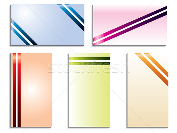 Color stripped business cards  Stock photo © vipervxw