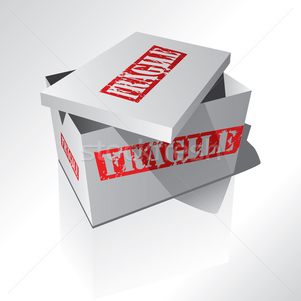 3d box with red text  Stock photo © vipervxw