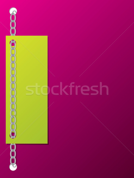 Green card chained to the background  Stock photo © vipervxw