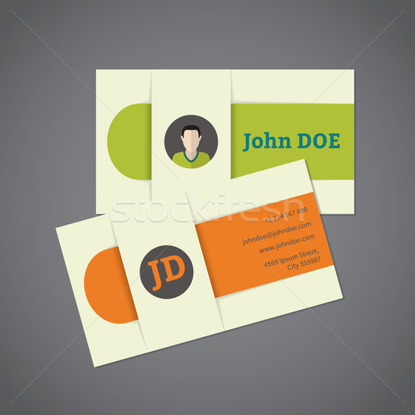 Business card with photo and monogram Stock photo © vipervxw