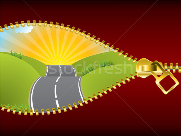 Weg mogelijkheden wereld zon abstract web Stockfoto © vipervxw