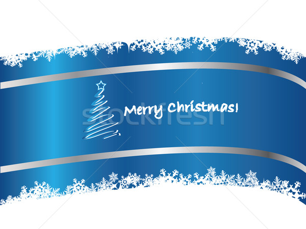 Stock photo: Blue Christmas card 2 