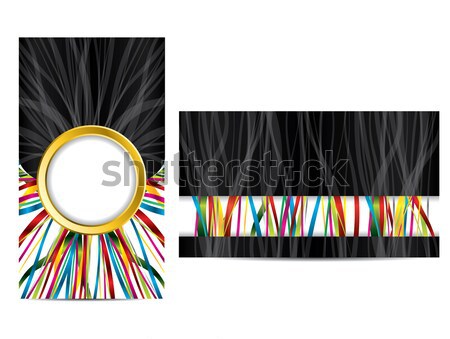 Colorido tarjeta de visita blanco negro negocios diseno Foto stock © vipervxw