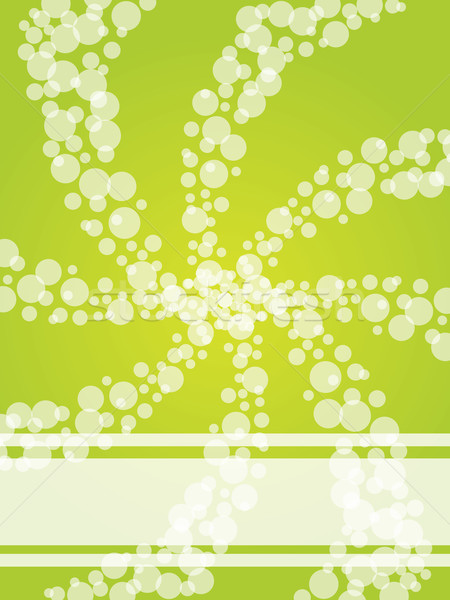 Bubbled green brochure twirl design Stock photo © vipervxw