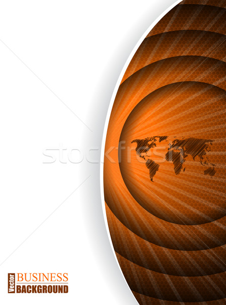 [[stock_photo]]: Orange · affaires · brochure · modèle · carte · ondulation