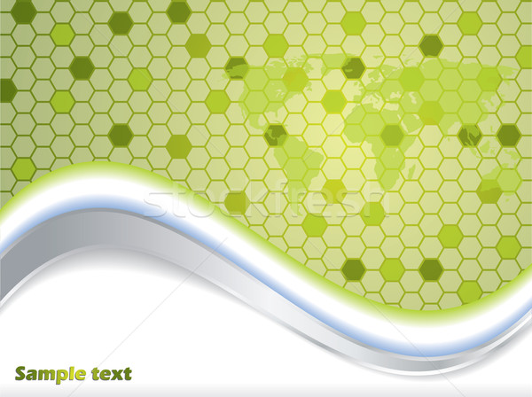Waves and hexagons background design Stock photo © vipervxw