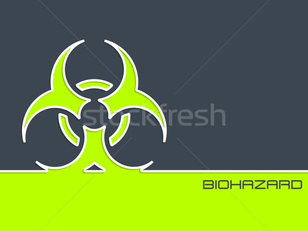 Bio hazzard sign on 2 color background with white stripe Stock photo © vipervxw