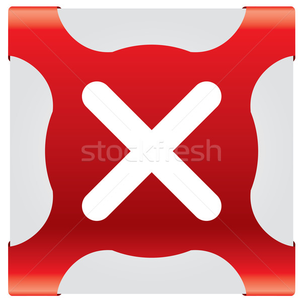 Cross symbol on corner ribbon  Stock photo © vipervxw